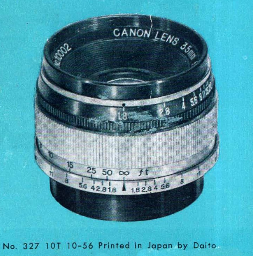 Canon 35mm
            f1.8 ( SN10002) Prototype