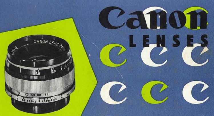 Canon lens catalogue 1958