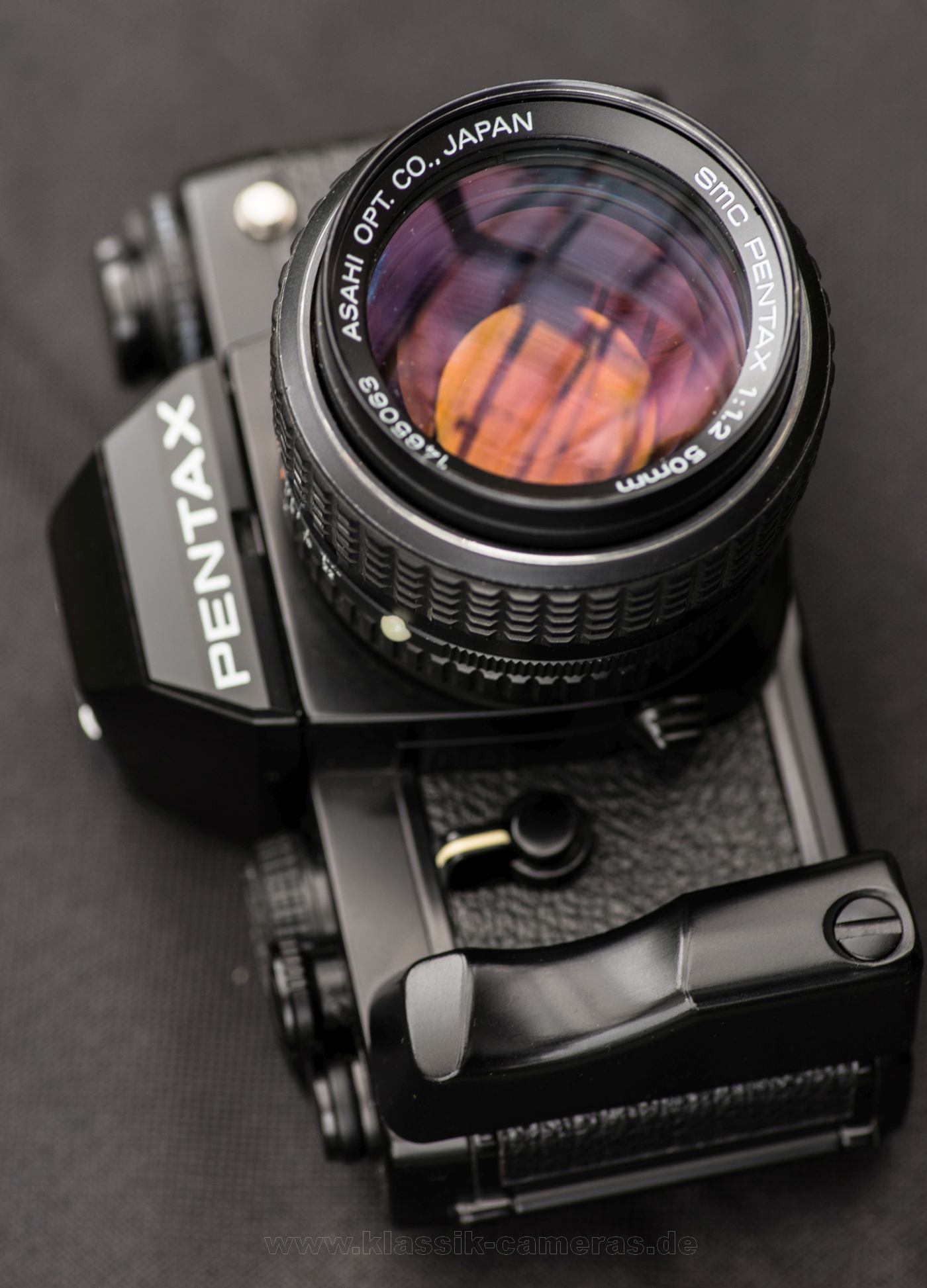 Pentax LX with
                  1.2/50mm