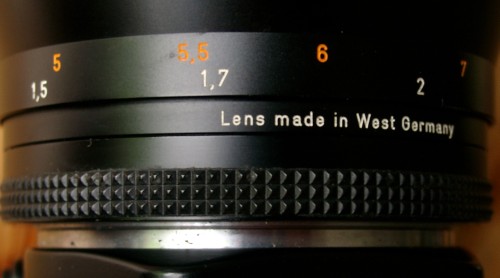 Lens made in West Germany