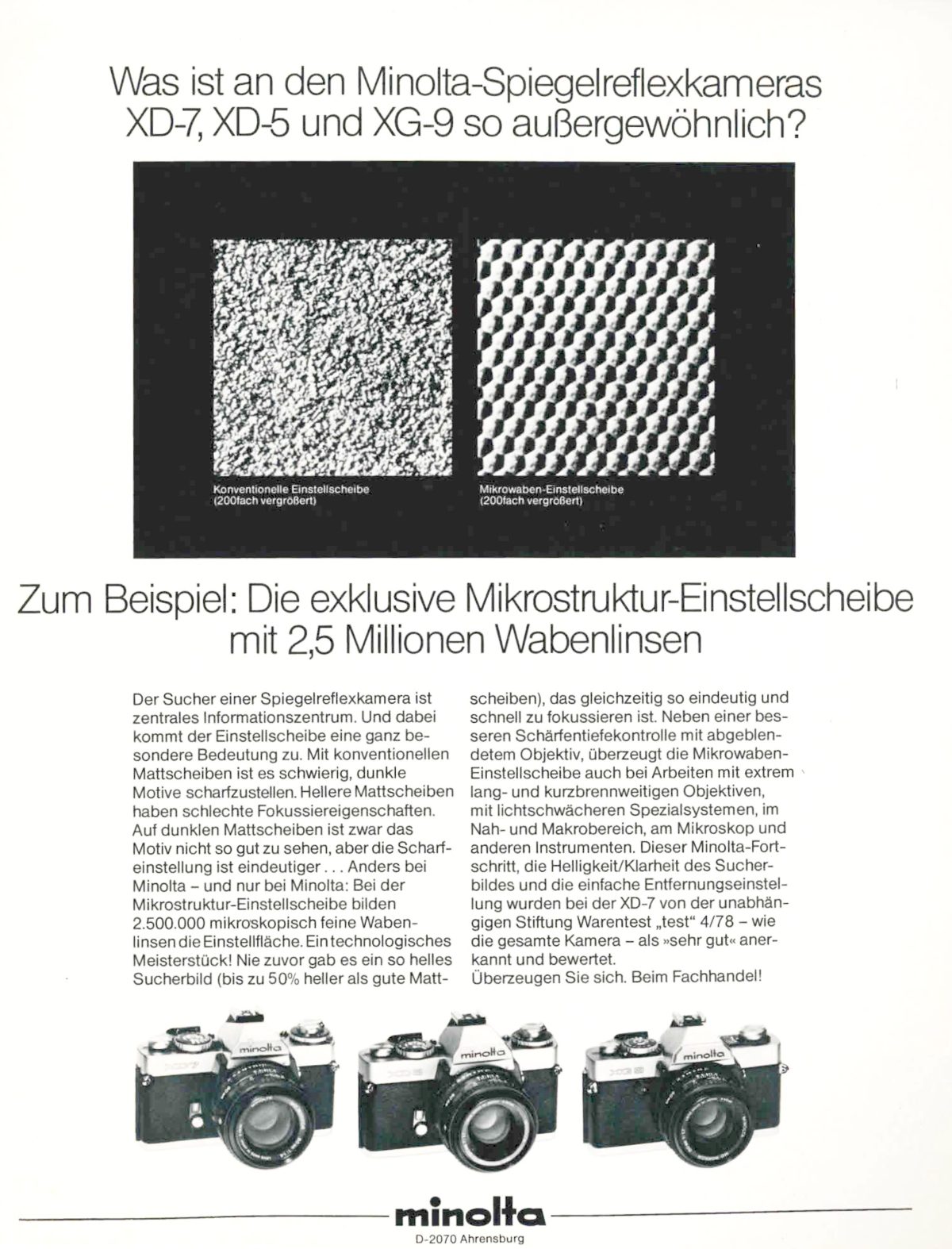 Werbung 1980 Minolta